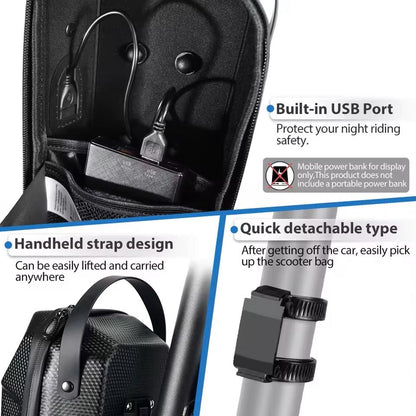 Waterproof Electric Scooter Bag With USB Port Front Storage Pack 5