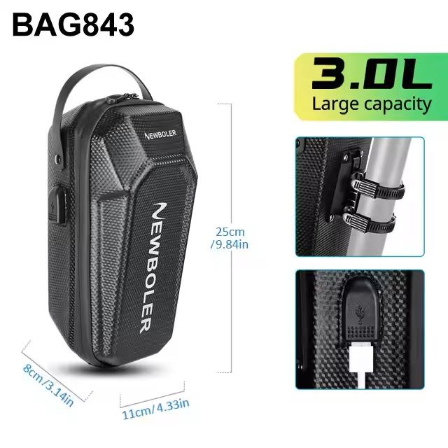 Waterproof Electric Scooter Bag With USB Port Front Storage Pack 10