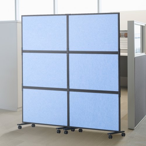 3Pack Light Gray Office Divider Wall NoiseReducing Partition Panels 72 X 66 Made Of Polyester 1
