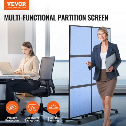 3Pack Light Gray Office Divider Wall NoiseReducing Partition Panels 72 X 66 Made Of Polyester 2