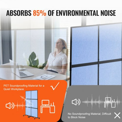 3Pack Light Gray Office Divider Wall NoiseReducing Partition Panels 72 X 66 Made Of Polyester 3