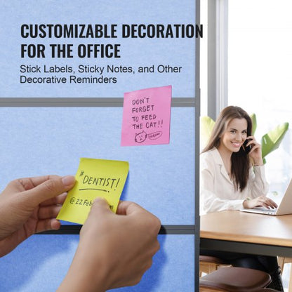 3Pack Light Gray Office Divider Wall NoiseReducing Partition Panels 72 X 66 Made Of Polyester 4