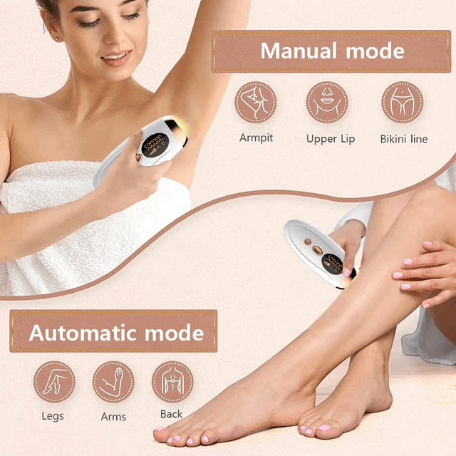 SilkyGlow Painless Laser Hair Removal Handset  999999 Flashes For Body Face  Bikini Line 1