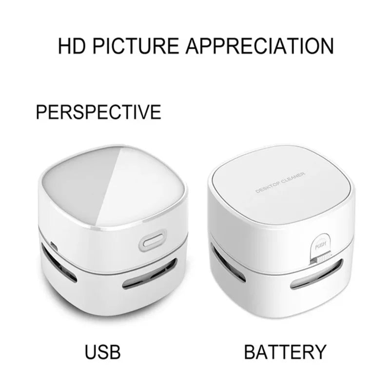 Handheld Desktop Vacuum Cleaner, Mini Portable Table Dust Vacuum Table Sweeper & Desktop Keyboard Cleaning Tool