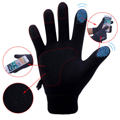 Winter Gloves Men Women Touch Screen Warm Thermal Windproof Water Resistant Gloves for Driving, Running, Ski