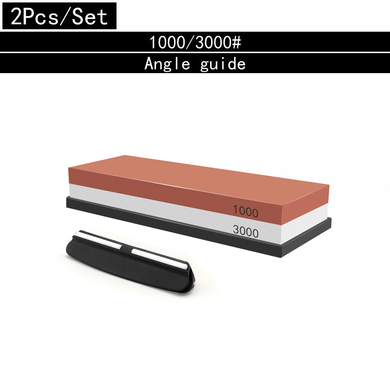 Professional Sharpening Stones Knife Sharpener Kit, Double-Side Whetstone Grinder Stone with Bamboo Base & Angle Guide