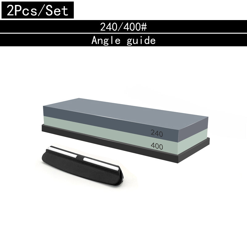 Professional Sharpening Stones Knife Sharpener Kit, Double-Side Whetstone Grinder Stone with Bamboo Base & Angle Guide