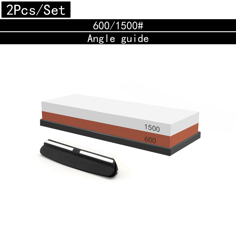 Professional Sharpening Stones Knife Sharpener Kit, Double-Side Whetstone Grinder Stone with Bamboo Base & Angle Guide