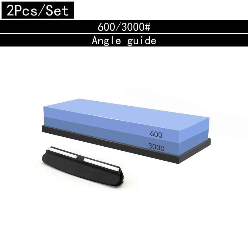 Professional Sharpening Stones Knife Sharpener Kit, Double-Side Whetstone Grinder Stone with Bamboo Base & Angle Guide