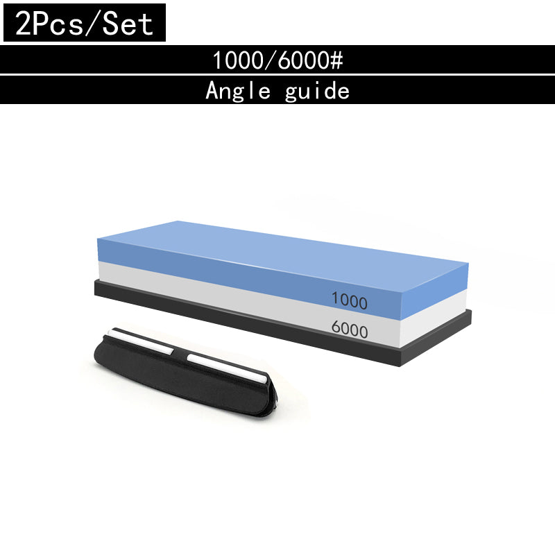 Professional Sharpening Stones Knife Sharpener Kit, Double-Side Whetstone Grinder Stone with Bamboo Base & Angle Guide