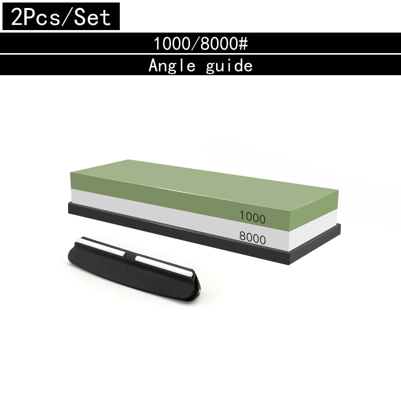 Professional Sharpening Stones Knife Sharpener Kit, Double-Side Whetstone Grinder Stone with Bamboo Base & Angle Guide