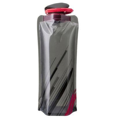Foldable Water Bottles, Flexible Reusable Travel Water Bottle, Soft Plastic Water Pouch Bag with Carabiner Clip