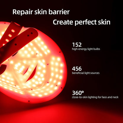 Wireless LED Facial Mask with 7-Color Photon Therapy, Skin Rejuvenation & Anti-Aging Beauty Machine