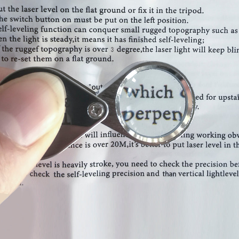 Pocket Loupe Magnifier Jewelry Magnifying Glass Foldable Triplet Diamond Lupa Eye Glass Tool For Je 5