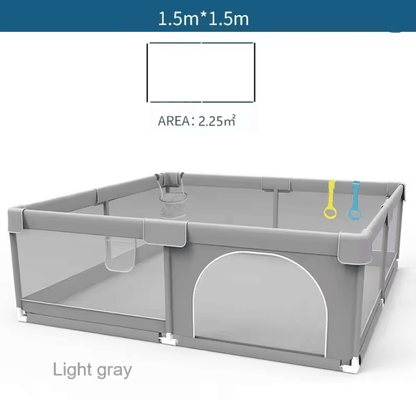 IMBABY Baby Playpen With Safety Fence And Pull Rings For Indoor And Outdoor Use 7