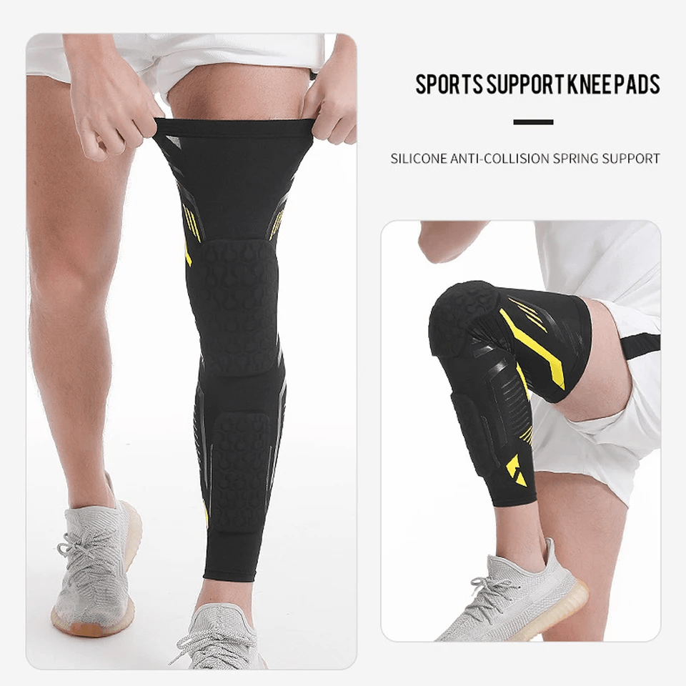 FlexGuard Knee Compression Sleeve Long Padded Support For Soccer Running  Sports Recovery 10