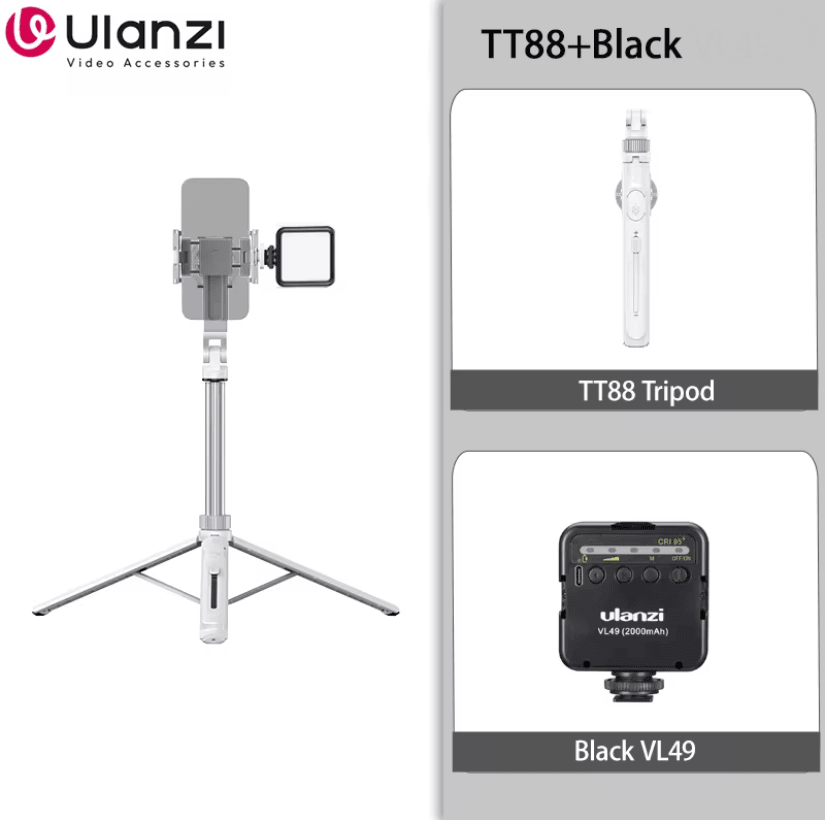 Ulanzi TT88 Overhead Phone Tripod With Magnetic Clamp And Wireless Remote For Vlogging And Livestre 3