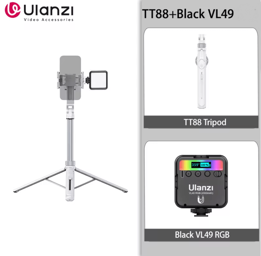 Ulanzi TT88 Overhead Phone Tripod With Magnetic Clamp And Wireless Remote For Vlogging And Livestre 6
