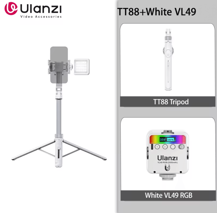 Ulanzi TT88 Overhead Phone Tripod With Magnetic Clamp And Wireless Remote For Vlogging And Livestre 8