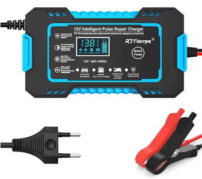 12V 6A Smart Car Battery Charger With LCD Display And Pulse Repair For Lead Acid Batteries 4