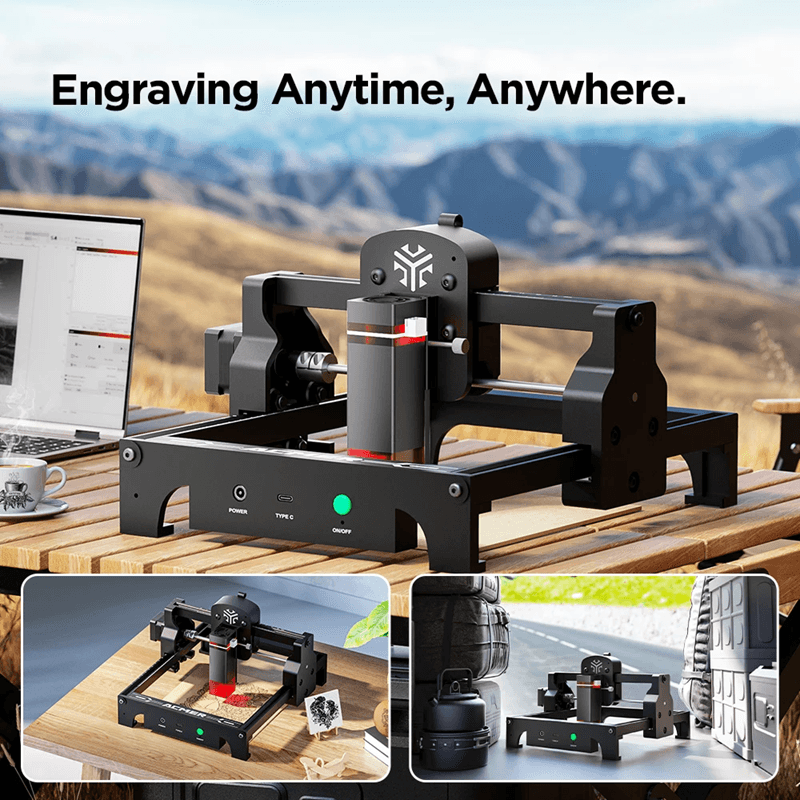 ACMER Mini Portable Laser Engraver For DIY Projects On Wood Metal Acrylic And Leather 3