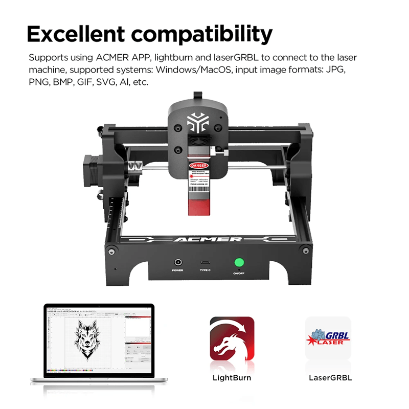 ACMER Mini Portable Laser Engraver For DIY Projects On Wood Metal Acrylic And Leather 6