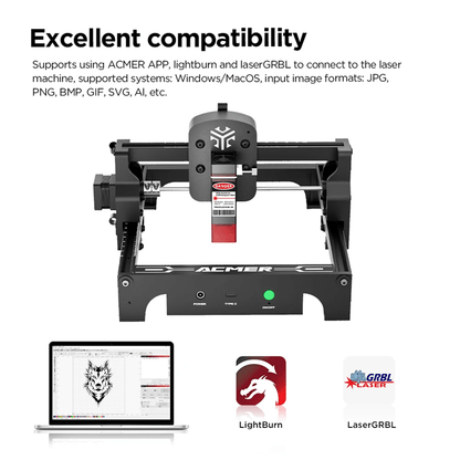 ACMER Mini Portable Laser Engraver For DIY Projects On Wood Metal Acrylic And Leather 6