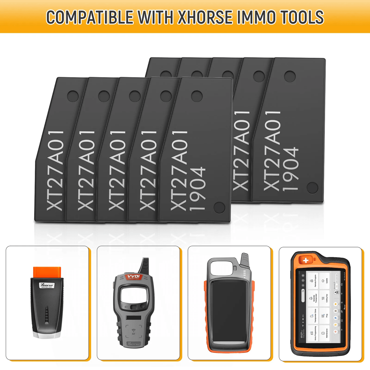 Xhorse VVDI Super Chip XT27A01 XT27A66 Transponder For ID46 4D 8A T3 And More Compatible With VVDI2 6