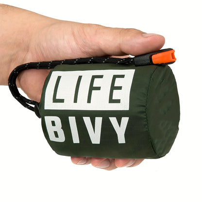 Portable Waterproof Emergency Survival Sleeping Bag, Outdoor EDC Thermal Sack, First Aid Rescue Kit Mylar Blanket