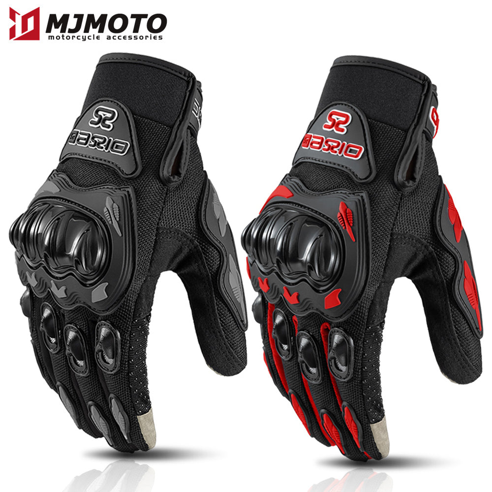 Summer Breathable Full Finger Motorcycle Gloves Touch Screen Non-slip Motocross Racing Biker Gloves Wear-resistant