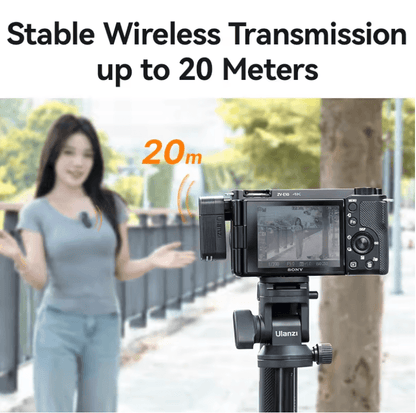 Ulanzi A100 Wireless Lavalier Microphone With Real Time Monitoring For IPhone And Camera Recording 3