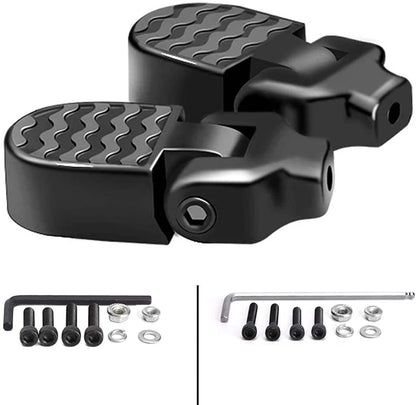Mini Bicycle Rear Pedals, Aluminium Alloy Folding Foot Pegs Non-Slip Quick Release Bike Pedal Footrest for BMX MTB Road