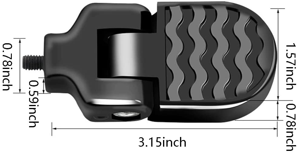 Mini Bicycle Rear Pedals, Aluminium Alloy Folding Foot Pegs Non-Slip Quick Release Bike Pedal Footrest for BMX MTB Road