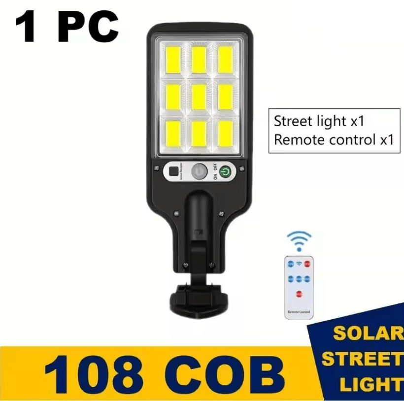 Outdoor Solar Street Lights With Motion Sensor And Remote Control 108 LED Wall Lights For Garden Dr 2
