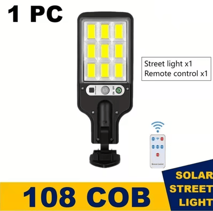 Outdoor Solar Street Lights With Motion Sensor And Remote Control 108 LED Wall Lights For Garden Dr 2