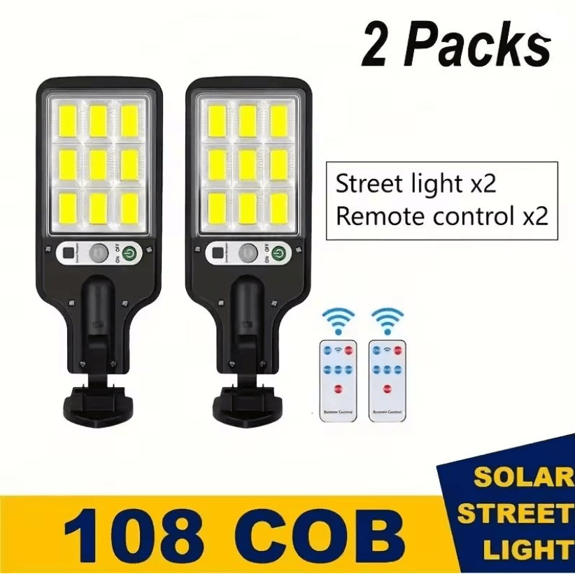 Outdoor Solar Street Lights With Motion Sensor And Remote Control 108 LED Wall Lights For Garden Dr 3