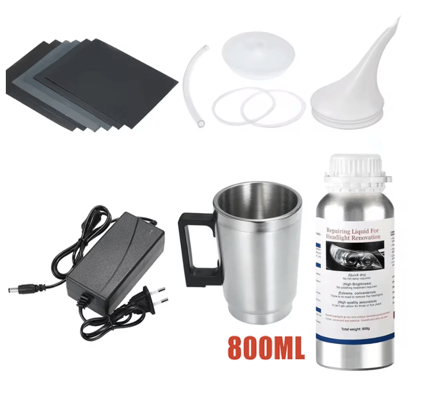 800ml Car Headlight Restoration Kit With Polishing Liquid For Headlamp Cleaning And Repair 2