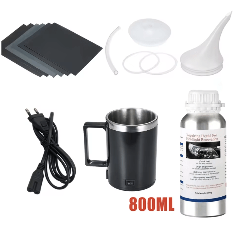 800ml Car Headlight Restoration Kit With Polishing Liquid For Headlamp Cleaning And Repair 3