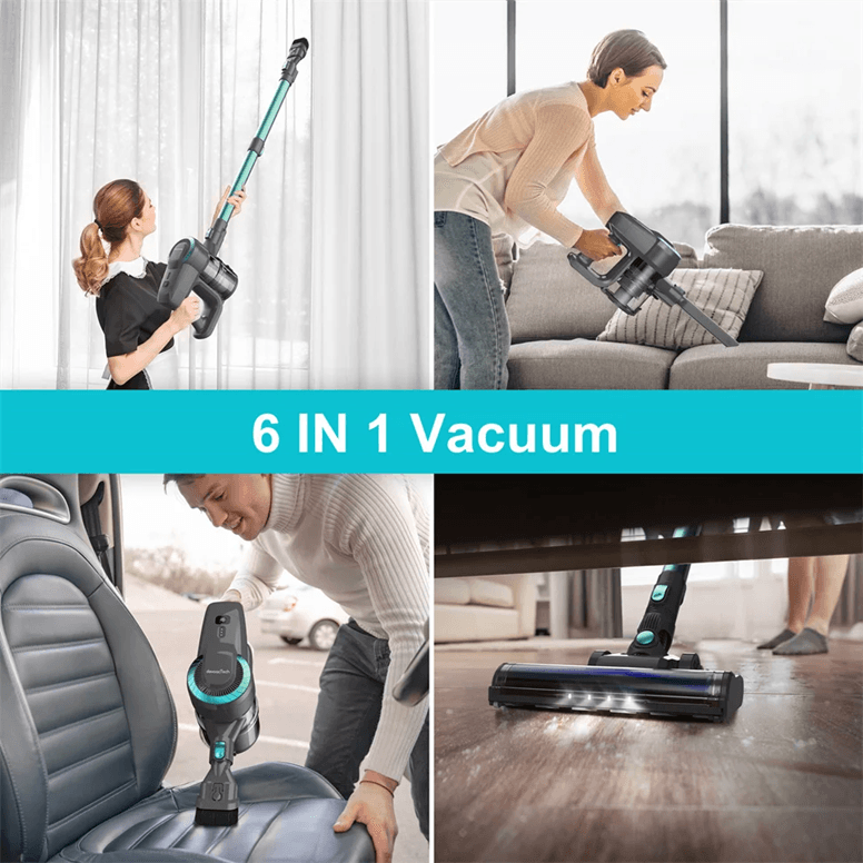 YISORA N300 Cordless Stick Vacuum Cleaner With 20Kpa Suction For Carpet Hard Floors And Pet Hair 1