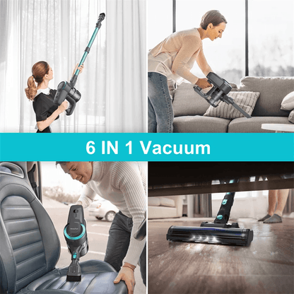YISORA N300 Cordless Stick Vacuum Cleaner With 20Kpa Suction For Carpet Hard Floors And Pet Hair 1