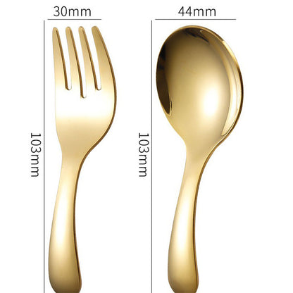 Portable Stainless Steel Tableware Set for Outdoor Tourism, Spoon and Fork Combo for Kids, Travel, Picnic