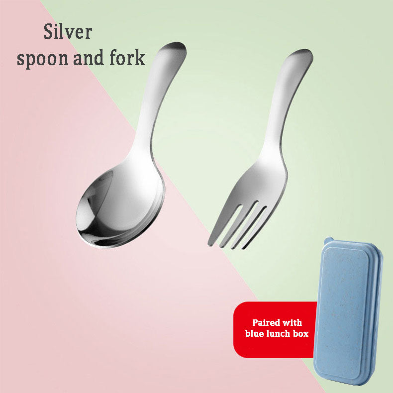 Portable Stainless Steel Tableware Set for Outdoor Tourism, Spoon and Fork Combo for Kids, Travel, Picnic