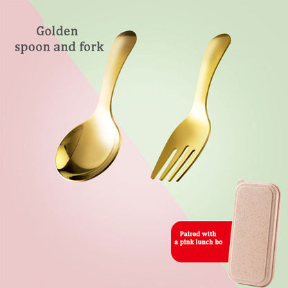 Portable Stainless Steel Tableware Set for Outdoor Tourism, Spoon and Fork Combo for Kids, Travel, Picnic