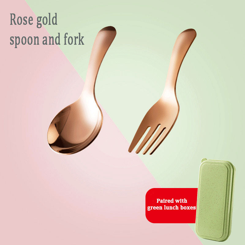 Portable Stainless Steel Tableware Set for Outdoor Tourism, Spoon and Fork Combo for Kids, Travel, Picnic