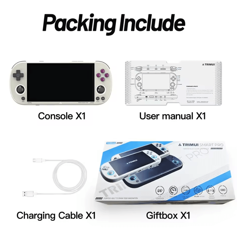 Trimui Smart Pro Retro Handheld Game Console With 496 Inch IPS Screen And RGB Lighting 3