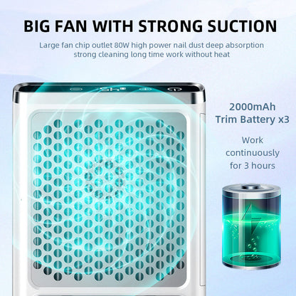 Powerful Nail Dust Vacuum Collector Professional Nail Dust Extractor With Reusable Filter  Adjustab 3