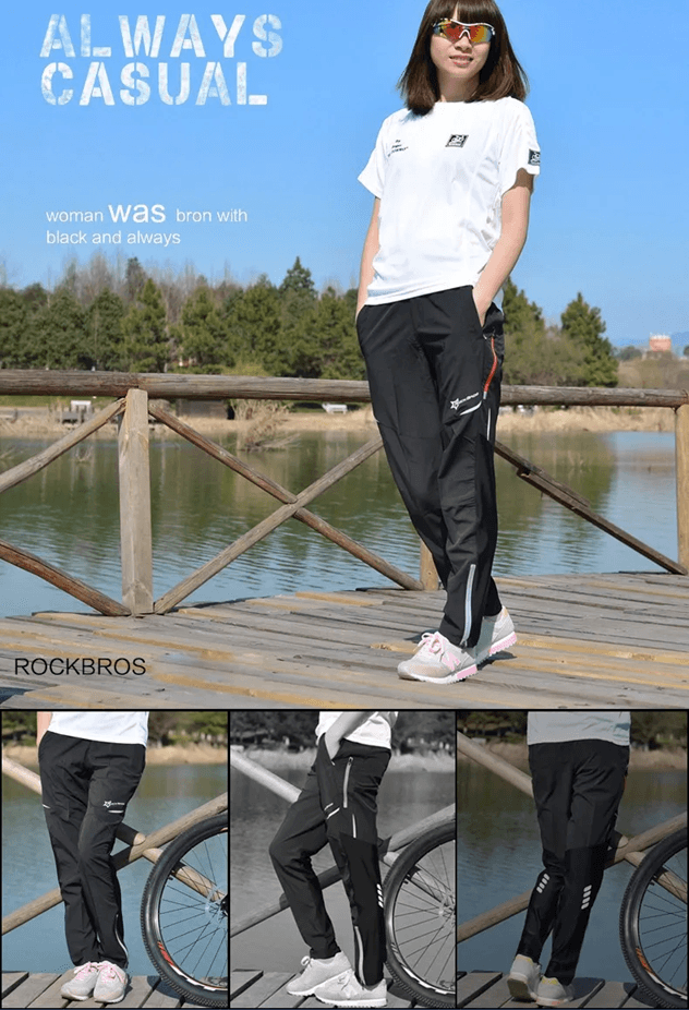 ROCKBROS Summer Cycling Pants For Men And Women With Breathable Fabric And Reflective Design For Sp 1