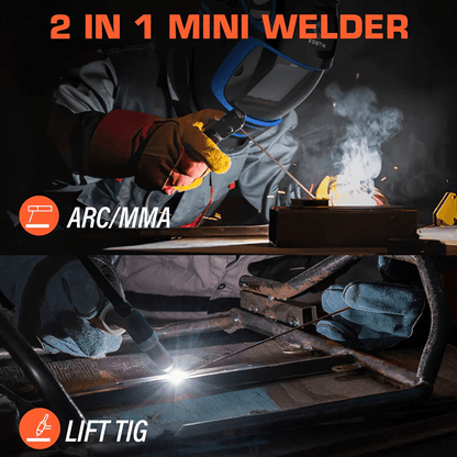 HITBOX ARC200D Portable Welding Machine 2 in 1 MMA ARC Lift TIG Welder with Digital Display and IGBT Inverter