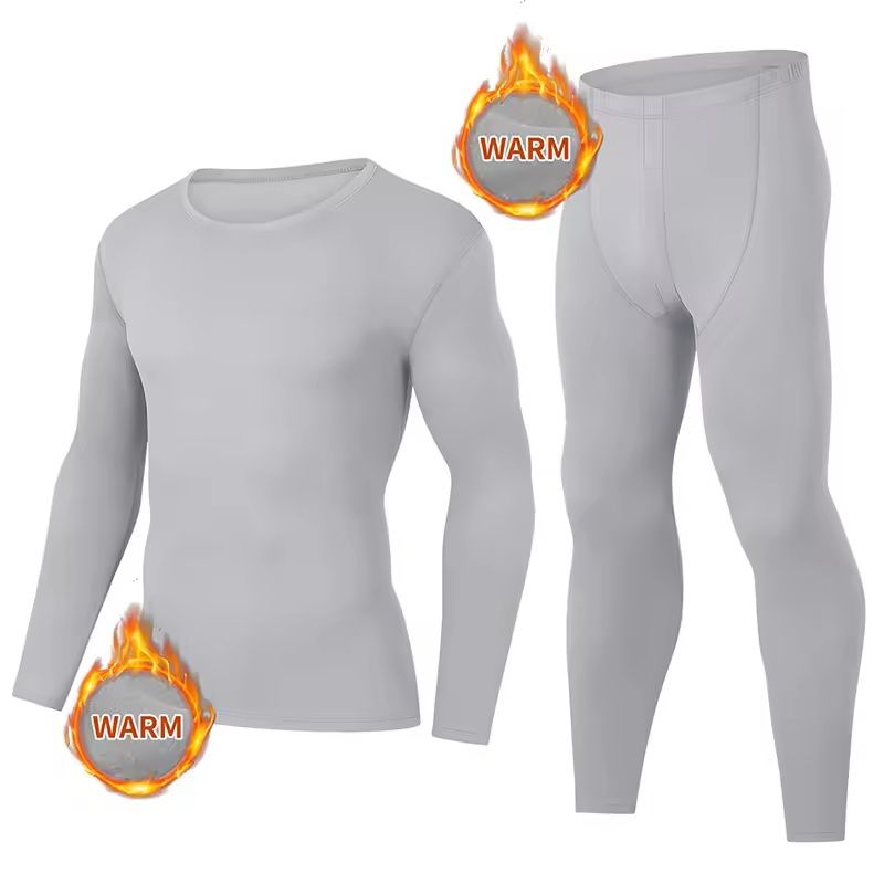 Mens Thermal Underwear Set Long Sleeve Top And Bottom 6