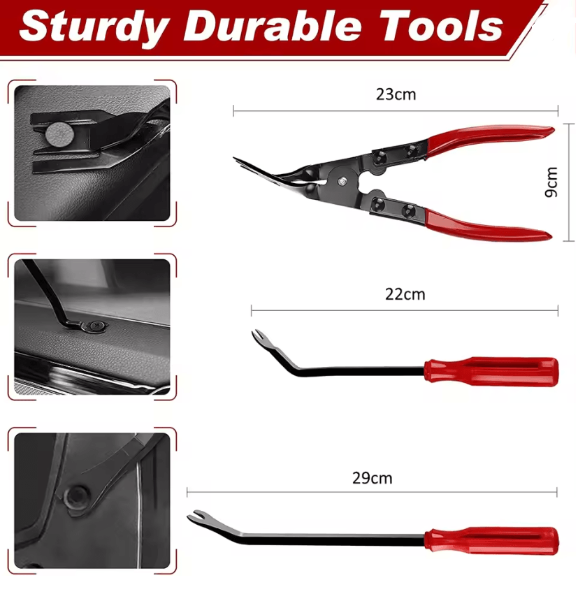 5Piece Car Interior Trim Removal Tool Set  NonScratch Plastic Pry Kit For Dashboards Door Panels An 2